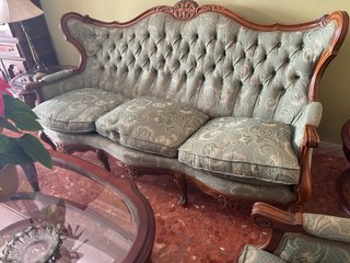Conjunto Salón Luis XIV: Sofá, Sillones y Mesa