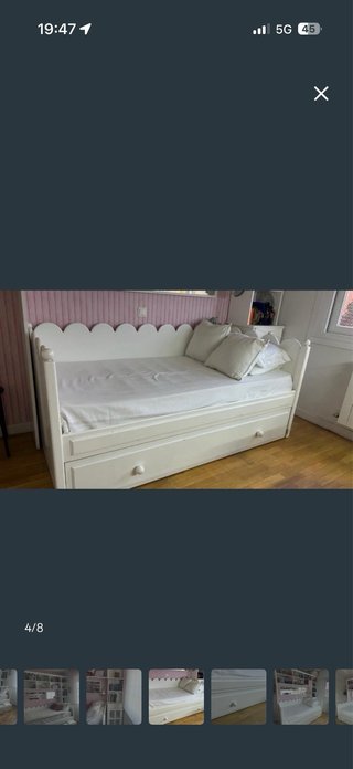 Cama nido blanca con cajones