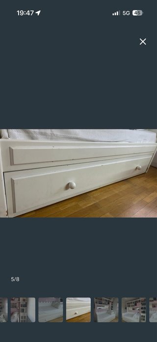 Cama nido blanca con cajones