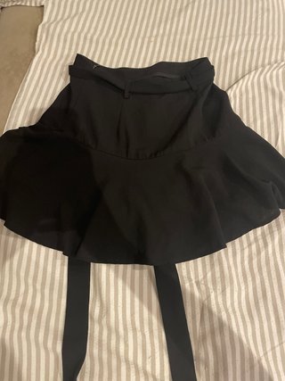 Falda-pantalón negra Stradivarius T.34