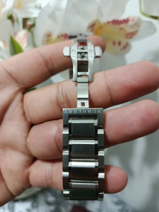 Orologio Burberry Chrono BU9351 Uomo Argento Bianc