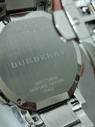 Orologio Burberry Chrono BU9351 Uomo Argento Bianc
