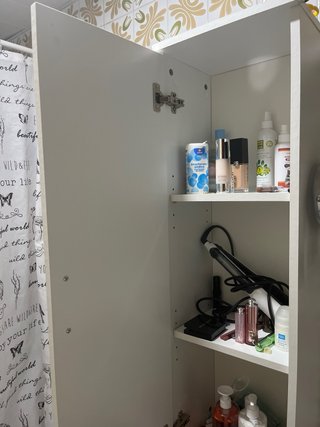 Armario auxiliar baño blanco