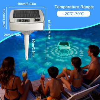 Termometro Piscina Solare con Luce LED NUOVO