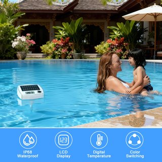 Termometro Piscina Solare con Luce LED NUOVO