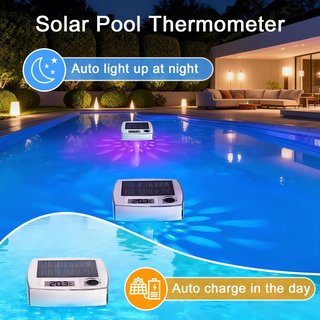 Termometro Piscina Solare con Luce LED NUOVO