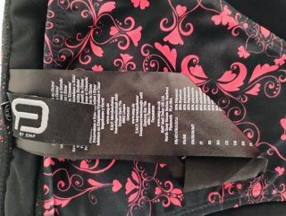 Slip bikini nero fantasia astratta M