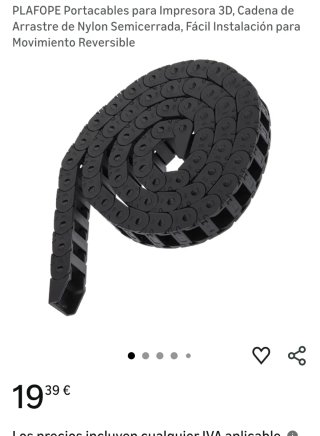 Cadena Portacables Impresora 3D PLAFOPE