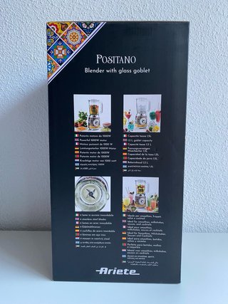 Batidora de Vaso Ariete Positano 1000W – NUEVA