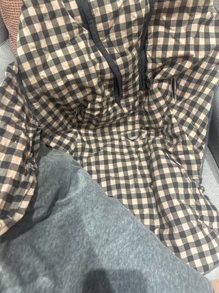Saco Minicoton Vichy Negro y Rosa