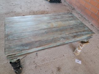 Mesa comedor madera y metal Becara