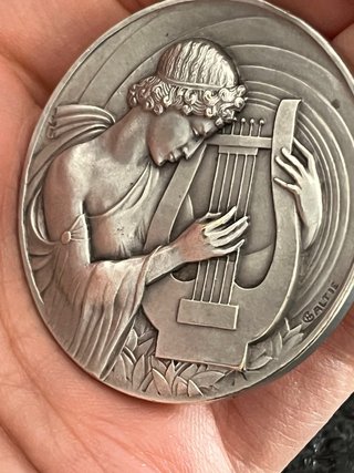 Medalla de bronce francesa Art Déco