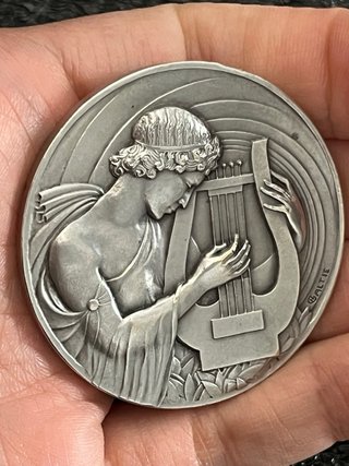 Medalla de bronce francesa Art Déco