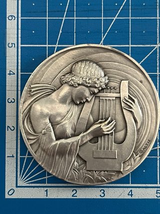 Medalla de bronce francesa Art Déco