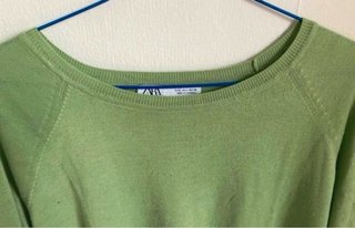 Suéter Zara Cuello Redondo Manga Raglán Talla L