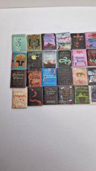 30 Mini-libri in scala 1:12 per case delle bambole