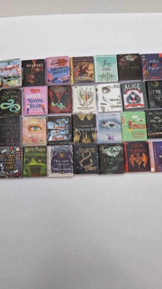 30 Mini-libri in scala 1:12 per case delle bambole