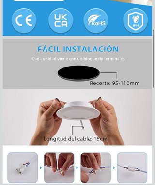 3 x Downlight LED 7W IP44