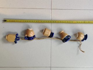 Colgante mini botijos cerámica azul