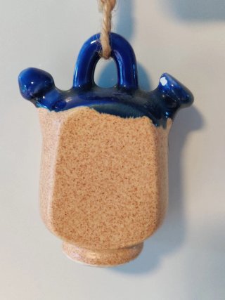 Colgante mini botijos cerámica azul