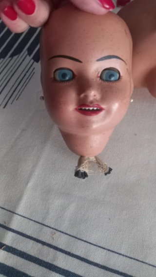 Lote cabezas muñecas antiguas