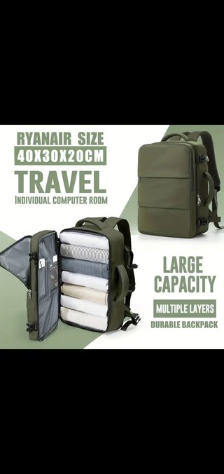 Mochila Viaje Ryanair 40x20x30cm. Nueva