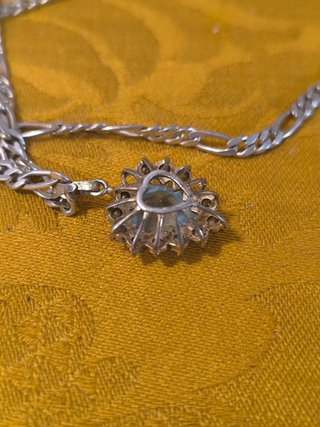 Collana Argento Cuore Azzurro Pietre