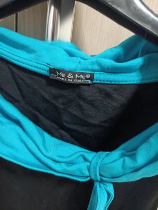 ME & ME Vestito donna nero e turchese