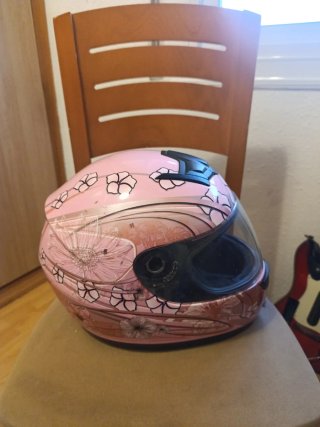Casco LS2 FF350.6 Talla S Rosa con flores