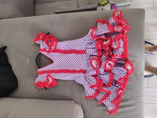 Traje de flamenca niña lunares.