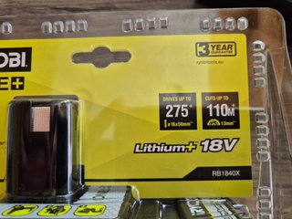 Batteria Ryobi 18V 4.0Ah Lithium+ Nuova originale