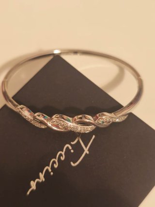 Pulsera plata ley con circonitas