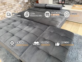 Nuevo sofa cama chaise longue - gris