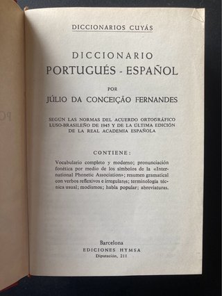 Diccionario portugués-español
