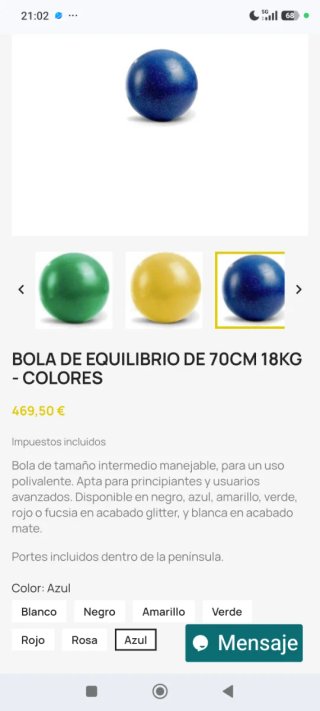 Bolas de equilibrio 70cm (precio por unidad)