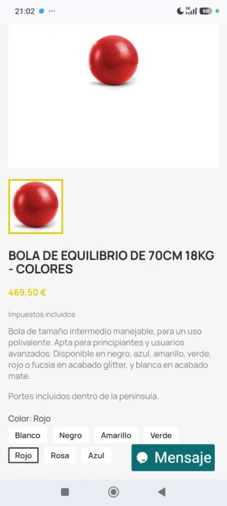 Bolas de equilibrio 70cm (precio por unidad)