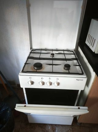 Cocina de gas Superset blanca