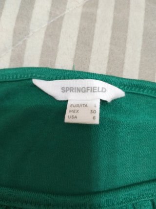 Camiseta sin mangas Springfield, talla L