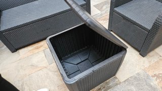 Conjunto Muebles Terraza Ratán Negro