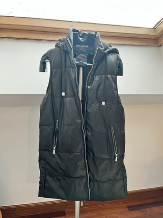 Chaleco largo Zara Negro Talla M