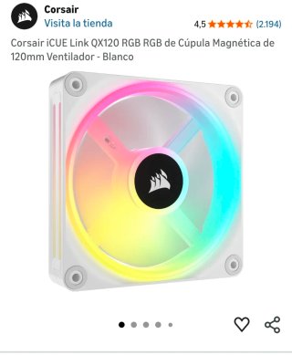 4xCorsair iCUE Link QX120 RGB Blanco(negociable)