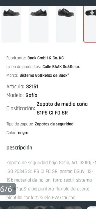 Zapatos de seguridad negros