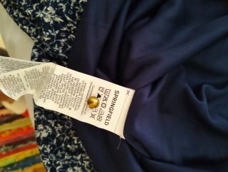 Vestido Springfield floral azul y blanco