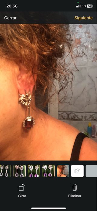Pendientes Plata Piedras Lilas Brillantes