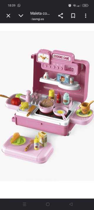 Cocinita de juguete portátil para niñas