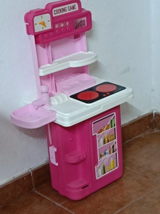 Cocinita de juguete portátil para niñas