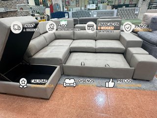 Nueva mega sofa rinconera cama con arcón