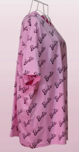 Camiseta Barbie Oversize Rosa