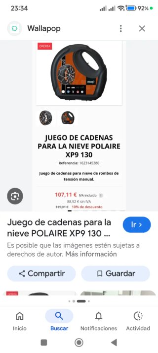 Cadenas Nieve PSA Peugeot Citroen Ds nuevas