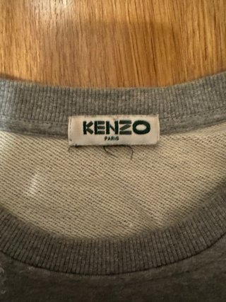 Sudadera Kenzo Gris con Estampado Tigre